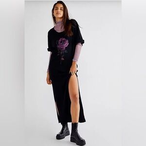 Free People X Vintage Souls Rose Thermal Maxi Top Size Xs